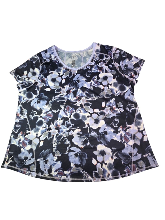 St. John's Bay Tops - St. John's Bay Active Women’s Plus Size 2X Shirt Quick Dri Floral V-Neck Top